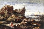 CARRACCI, Antonio Landscape with Bathers dfg oil painting artist